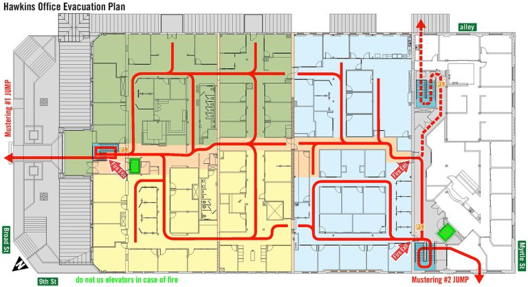 id boise 9th broad siteplan 070928 exhibit 250421 evacuationplan w